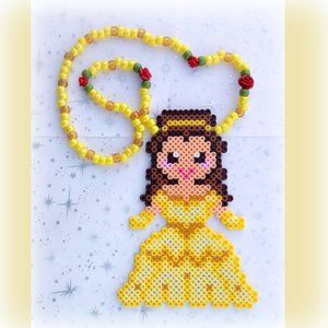 Beauty & the Beast Belle Perler Kandi Necklace